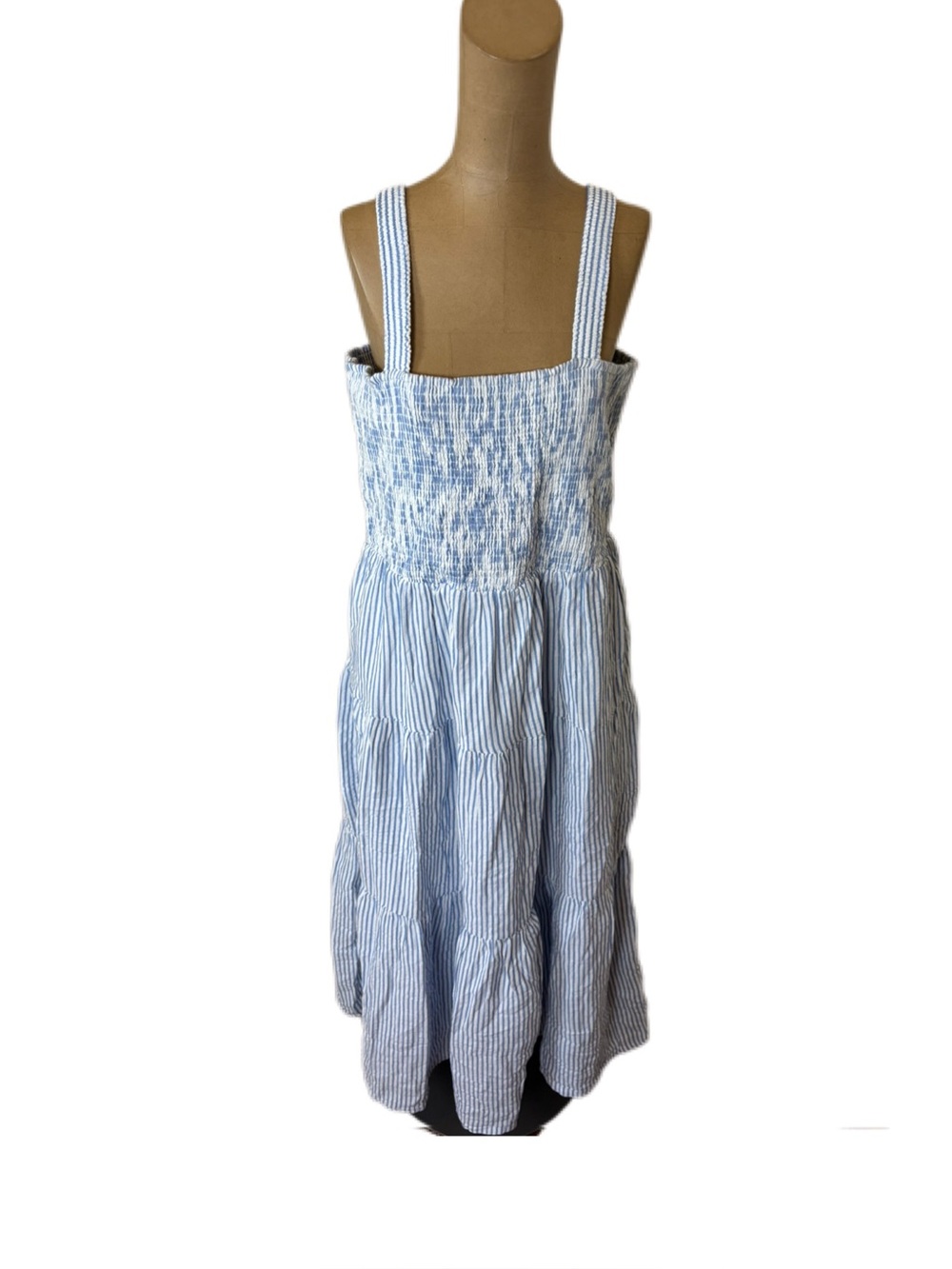 NWT! Quince 100% Organic Colon Gauze Smocked Sleveless Maxi Dress Size large